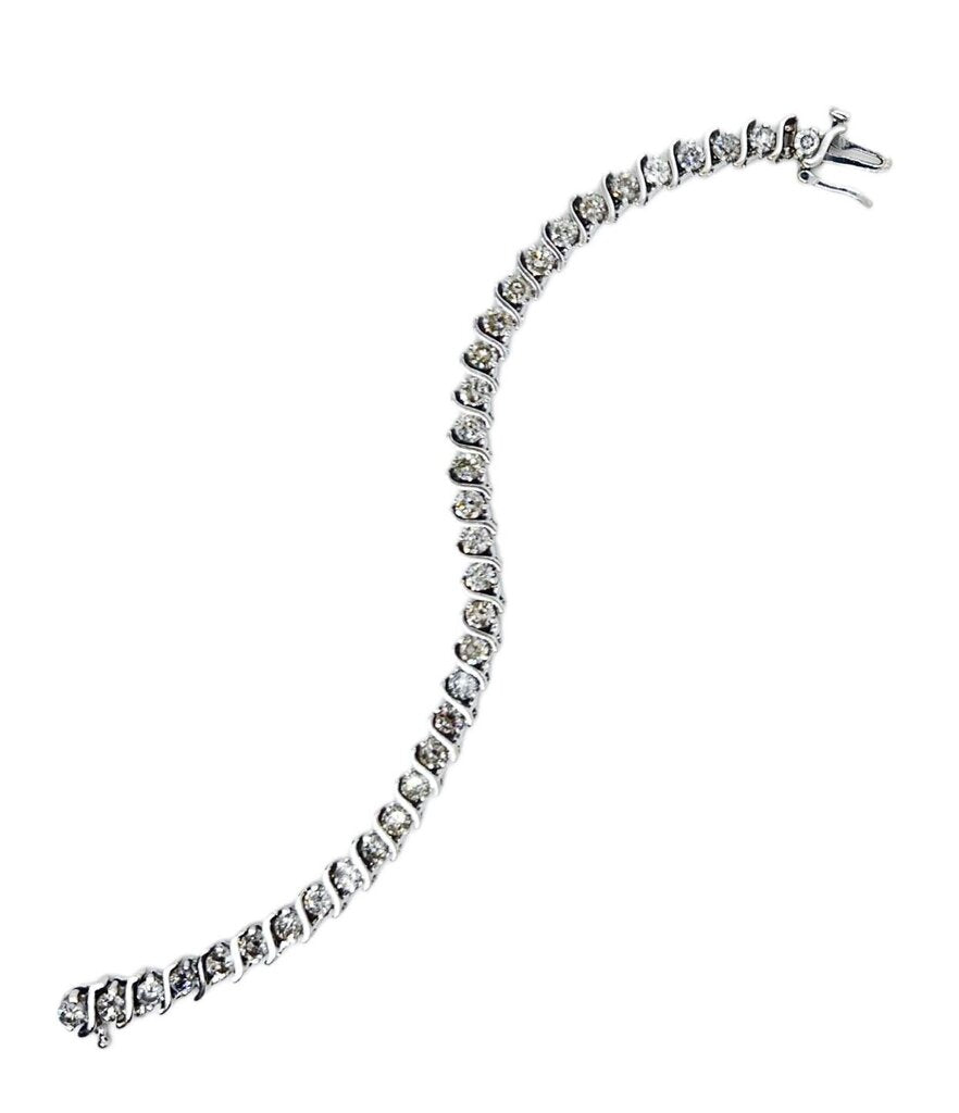 14Kt White Gold & Diamond Tennis Bracelet