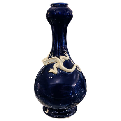 Antique Chinese Powder Blue Dragon Vase - Opportunity Shop DC