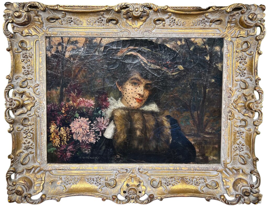 Henri Alberti. Parisian Beauty. Oil on Canvas.