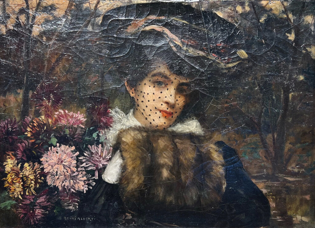 Henri Alberti. Parisian Beauty. Oil on Canvas.