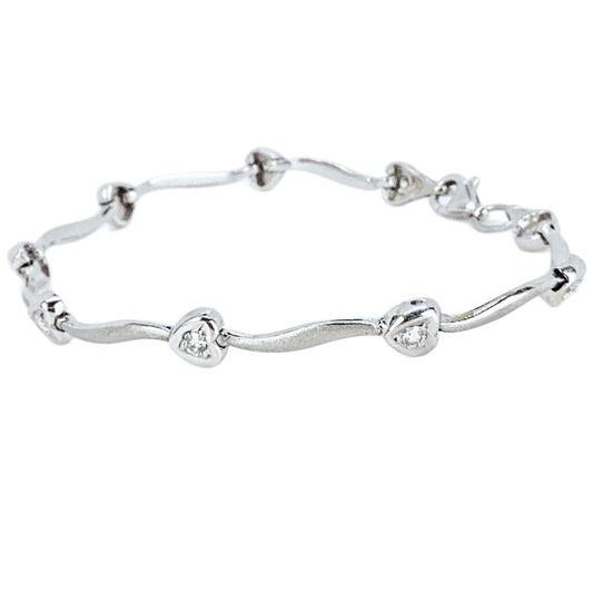 14Kt & Heart Diamond Bracelet - Opportunity Shop DC