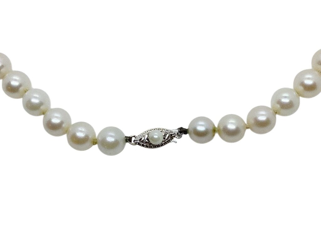 Cultured Pearls (90) w/ 14K White Gold Clasp