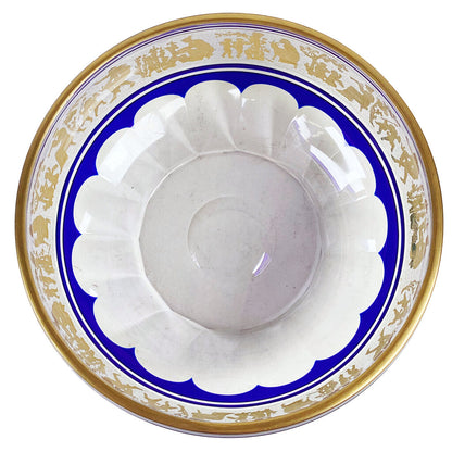 Vintage Val Saint Lambert Crystal Centerpiece Bowl