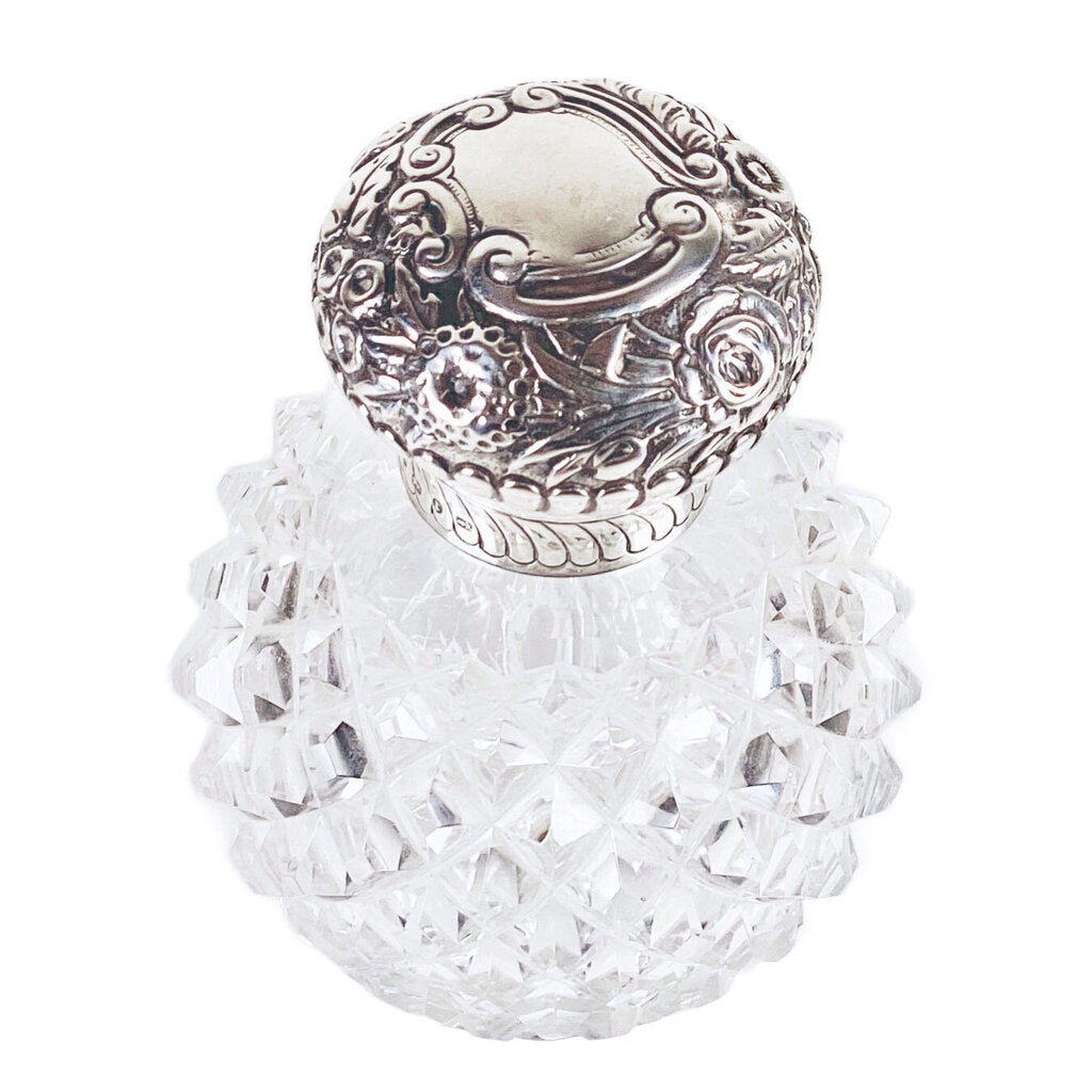 Antique Cut Crystal Cologne/Perfume Bottle