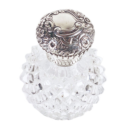 Antique Cut Crystal Cologne/Perfume Bottle