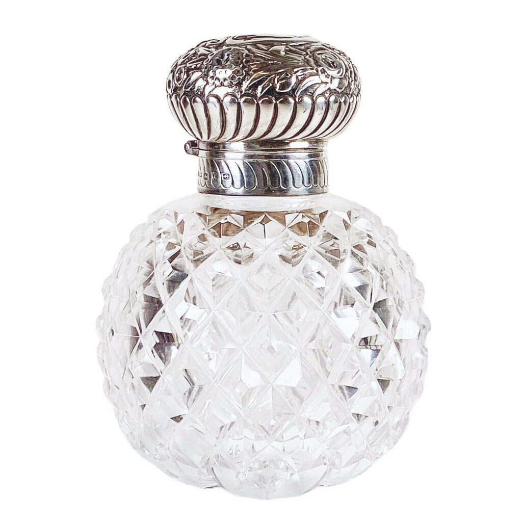 Antique Cut Crystal Cologne/Perfume Bottle