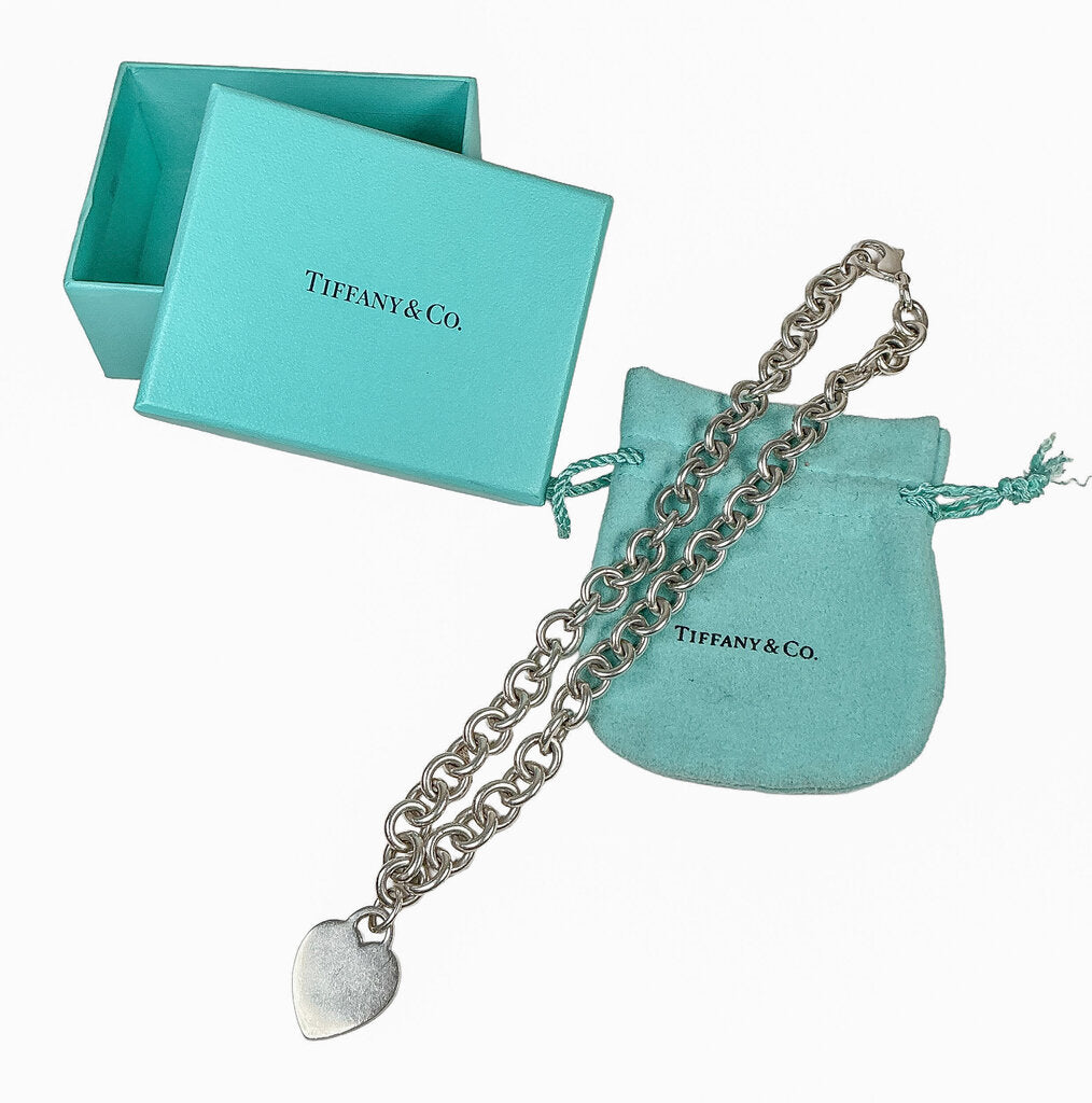 Tiffany & Co. Sterling Silver Heart Tag Necklace16" - Opportunity Shop DC