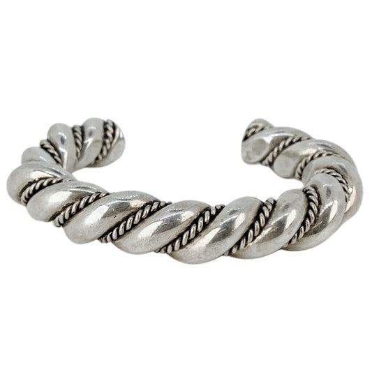 Sterling Silver Twisted Rope Cuff Exceptional Weight - Opportunity Shop DC