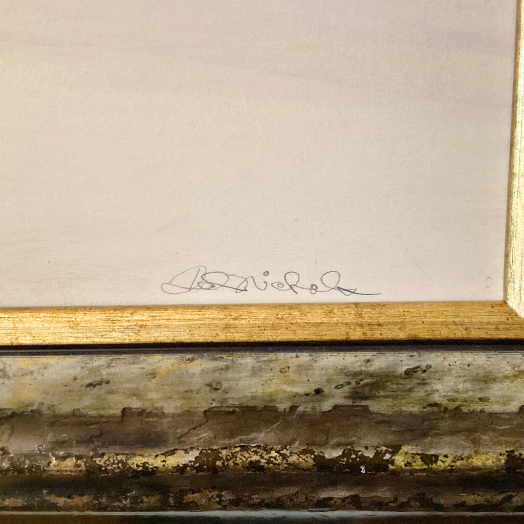 Tree in a Snowy Field, after Andrew Wyeth. Ted Nichols. Mixed Media. American 20th Century. - Opportunity Shop DC