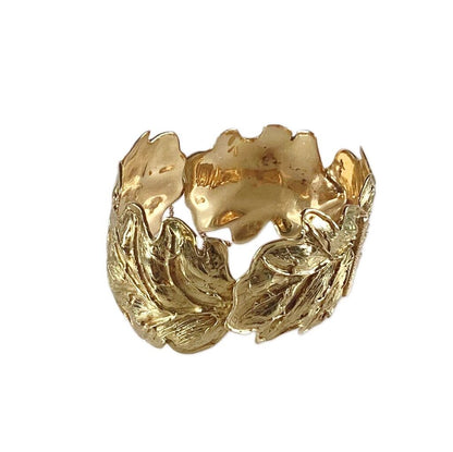Italian 18K Botanical Bangle Bracelet