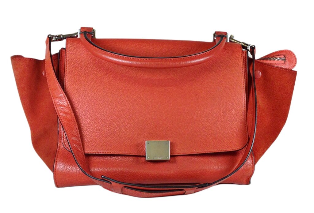 CELINE Red Shoulder Bag. Orig. $1895