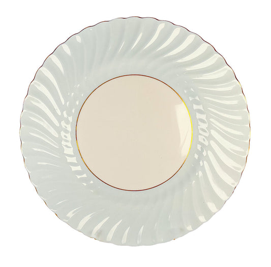 Minton (S/6) Light Blue Swirl with Thin Gold Border - Opportunity Shop DC