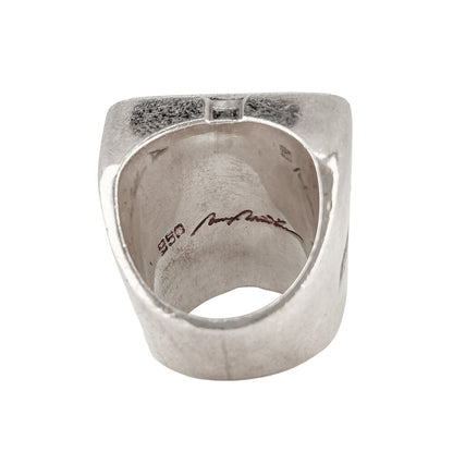 Barry Brinker.950 Silver & Intaglio Ring.