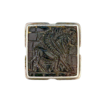 Barry Brinker.950 Silver & Intaglio Ring.