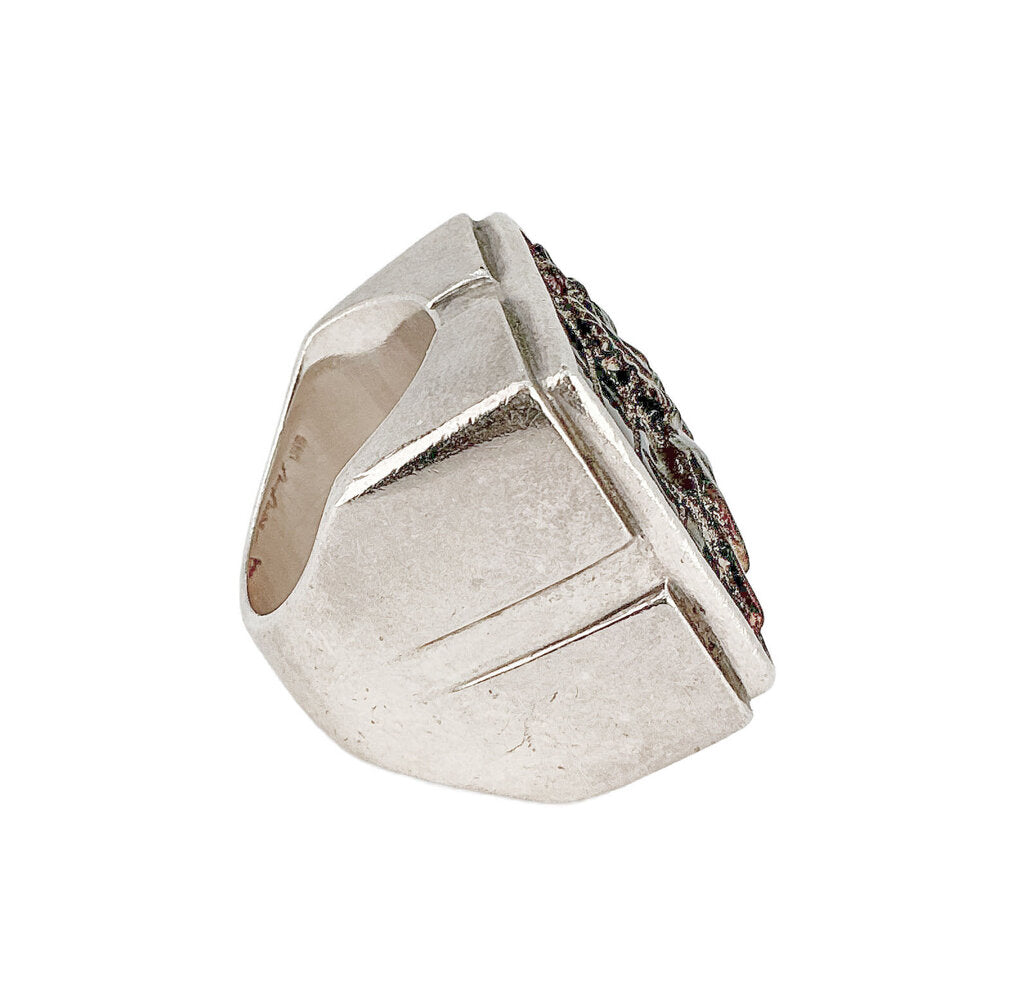 Barry Brinker.950 Silver & Intaglio Ring.