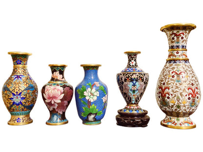 S/5 Cloisonne Vases