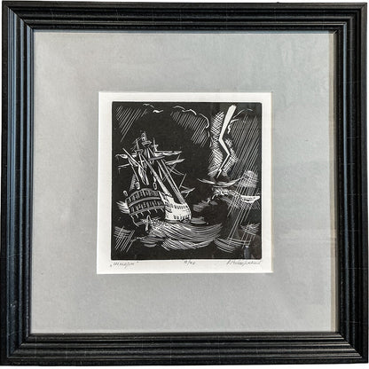 PAIR. Nikolay V. Serdyukov. Russian.Ltd. Edition.Woodblock. - Opportunity Shop DC