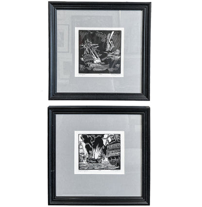 PAIR. Nikolay V. Serdyukov. Russian.Ltd. Edition.Woodblock. - Opportunity Shop DC