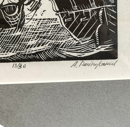 PAIR. Nikolay V. Serdyukov. Russian.Ltd. Edition.Woodblock. - Opportunity Shop DC