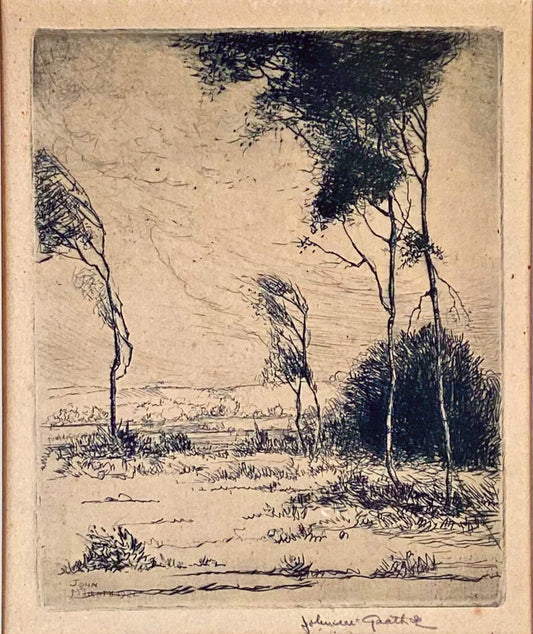 Signed. John McGrath (1885-1942). Baltimore. Etching.