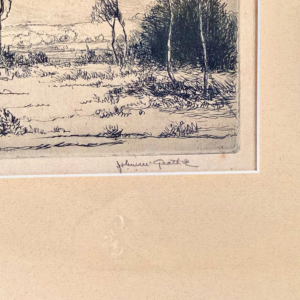 Signed. John McGrath (1885-1942). Baltimore. Etching.