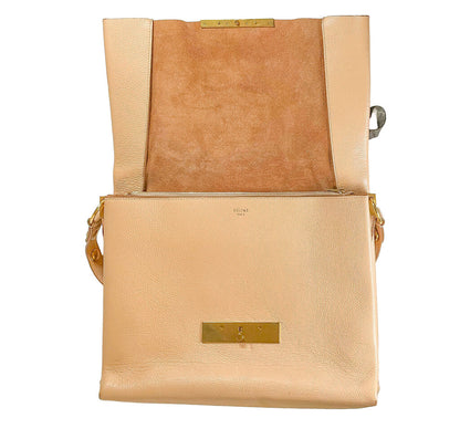 Celine Beige Calfskin Blade Flap Bag - Opportunity Shop DC