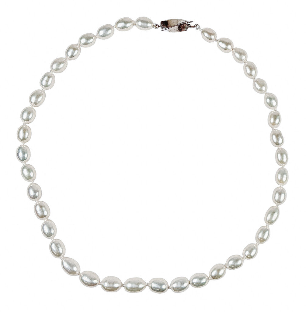Tiffany & Co Freshwater Pearl Necklace w Sterling Twist Clasp - Opportunity Shop DC
