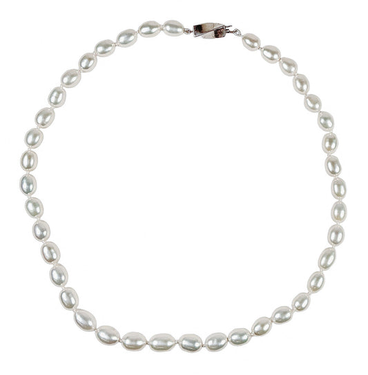 Tiffany & Co Freshwater Pearl Necklace w Sterling Twist Clasp - Opportunity Shop DC