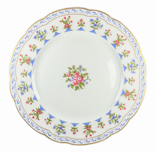 9 PC Limoges Dinner Plates Chateaubriand Blue - Opportunity Shop DC