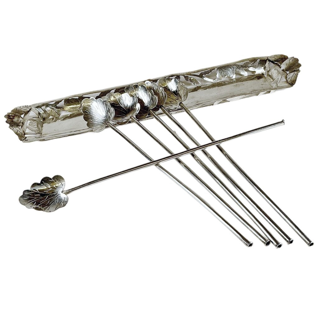 Sterling Silver Overlay Bar Set, Mexico