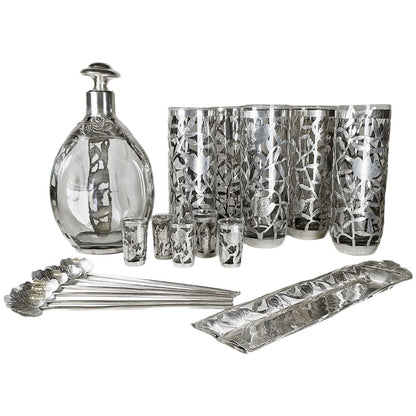 Sterling Silver Overlay Bar Set, Mexico - Opportunity Shop DC