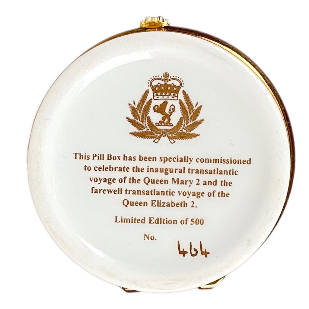 Ltd Edition Queen Mary Pill Box. Inaugural Voyage 2004. - Opportunity Shop DC