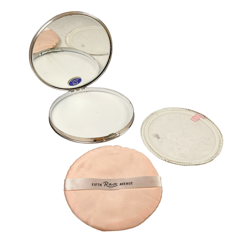 Sterling Circular Compact. Rex 1930's - Opportunity Shop DC