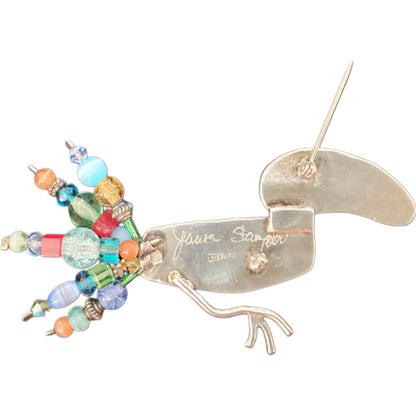 Signed Laura Stamper Sterling Toucan Pin - Opportunity Shop DC