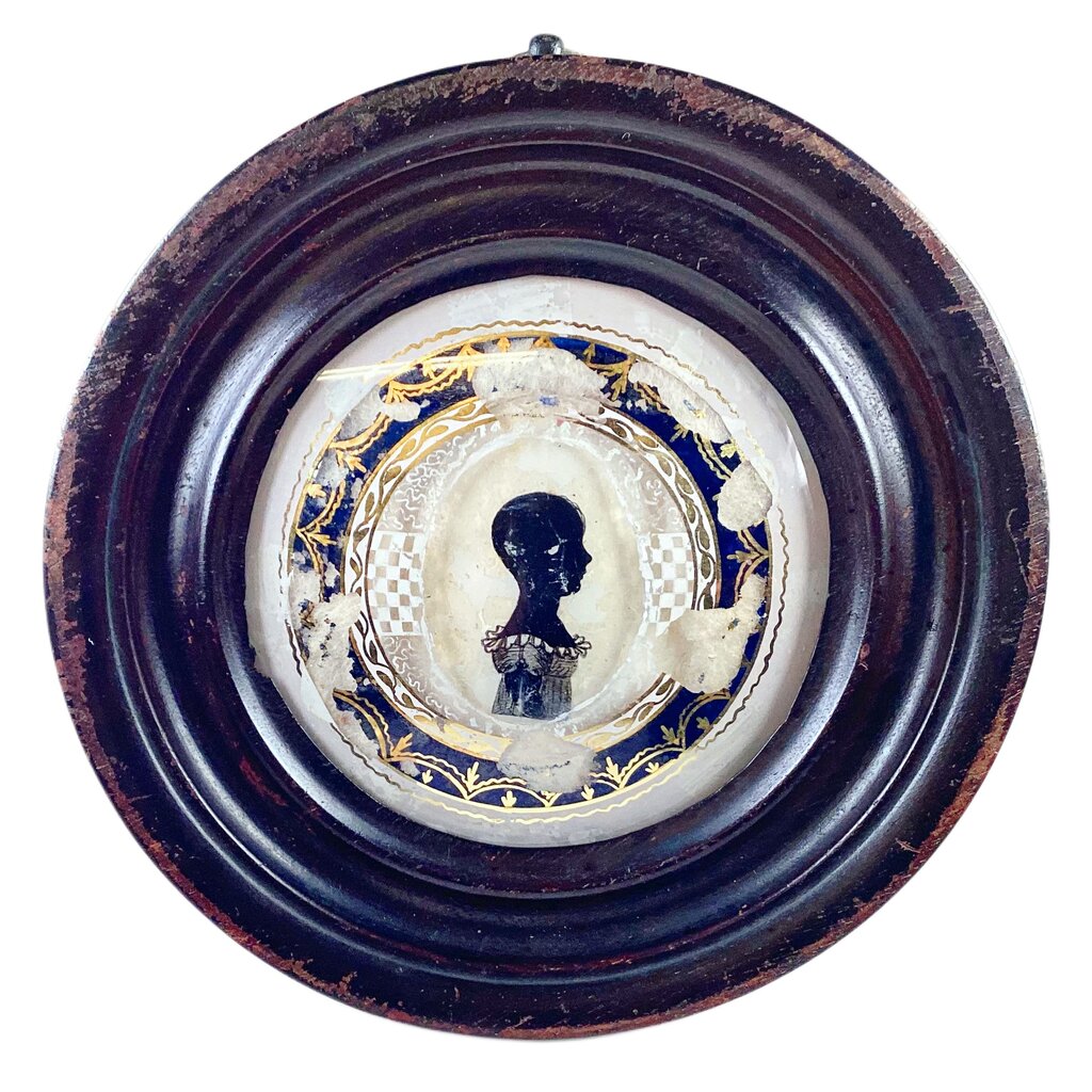 Verre Eglomise Silhouette Portrait