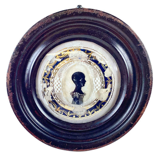 Verre Eglomise Silhouette Portrait