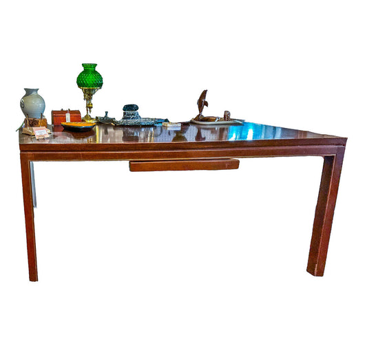 Mid Century Burl Wood Desk.