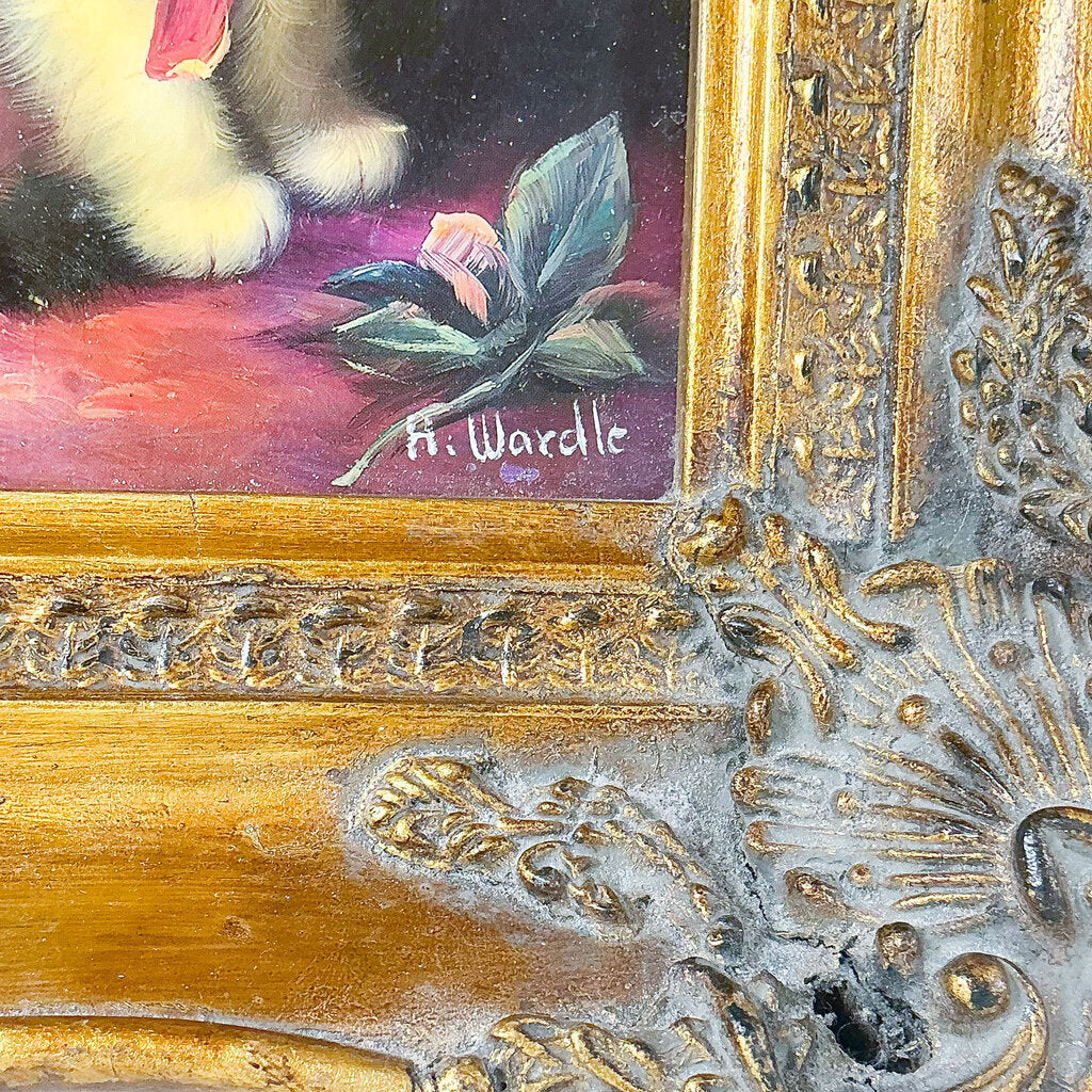 Cat Print in Gilded Frame - Opportunity Shop DC