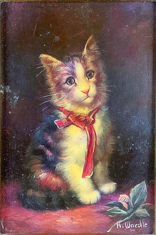 Cat Print in Gilded Frame - Opportunity Shop DC