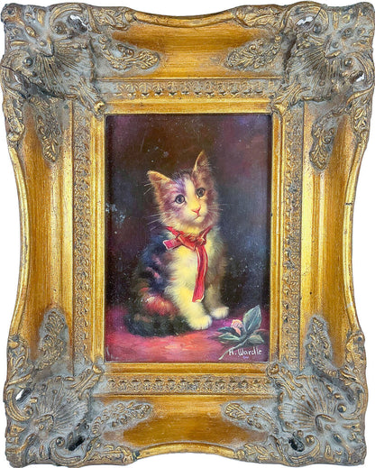 Cat Print in Gilded Frame - Opportunity Shop DC