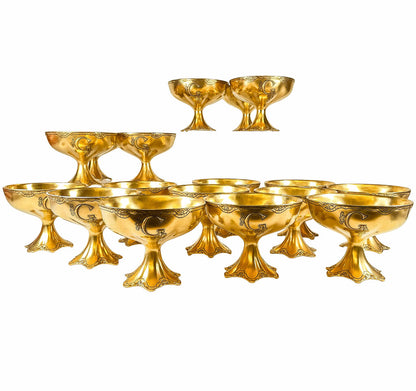 Limoges Gilt Sherbert (17). Monogrammed "G". - Opportunity Shop DC