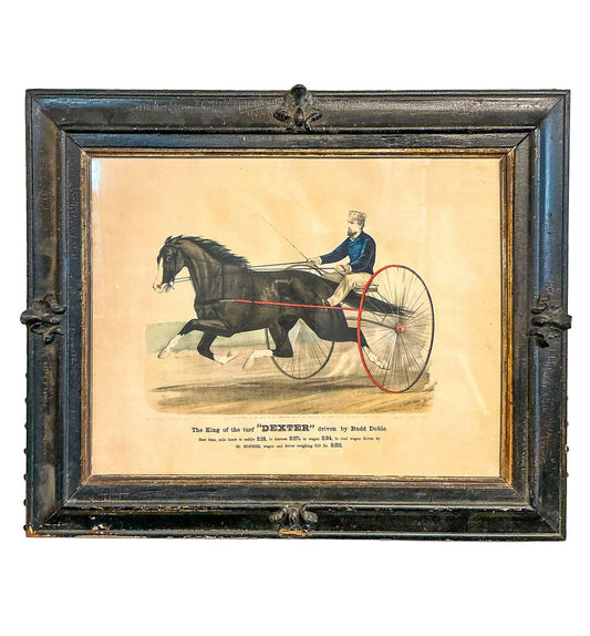 "The Celebrated Horse Dexter", Currier & Ives Lithograph late 18c. - Opportunity Shop DC