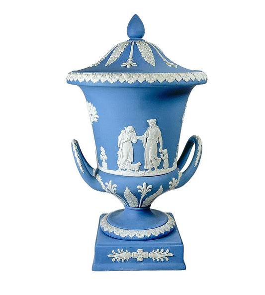 Wedgewood Jasperware Lidded Urn w Handles - Opportunity Shop DC