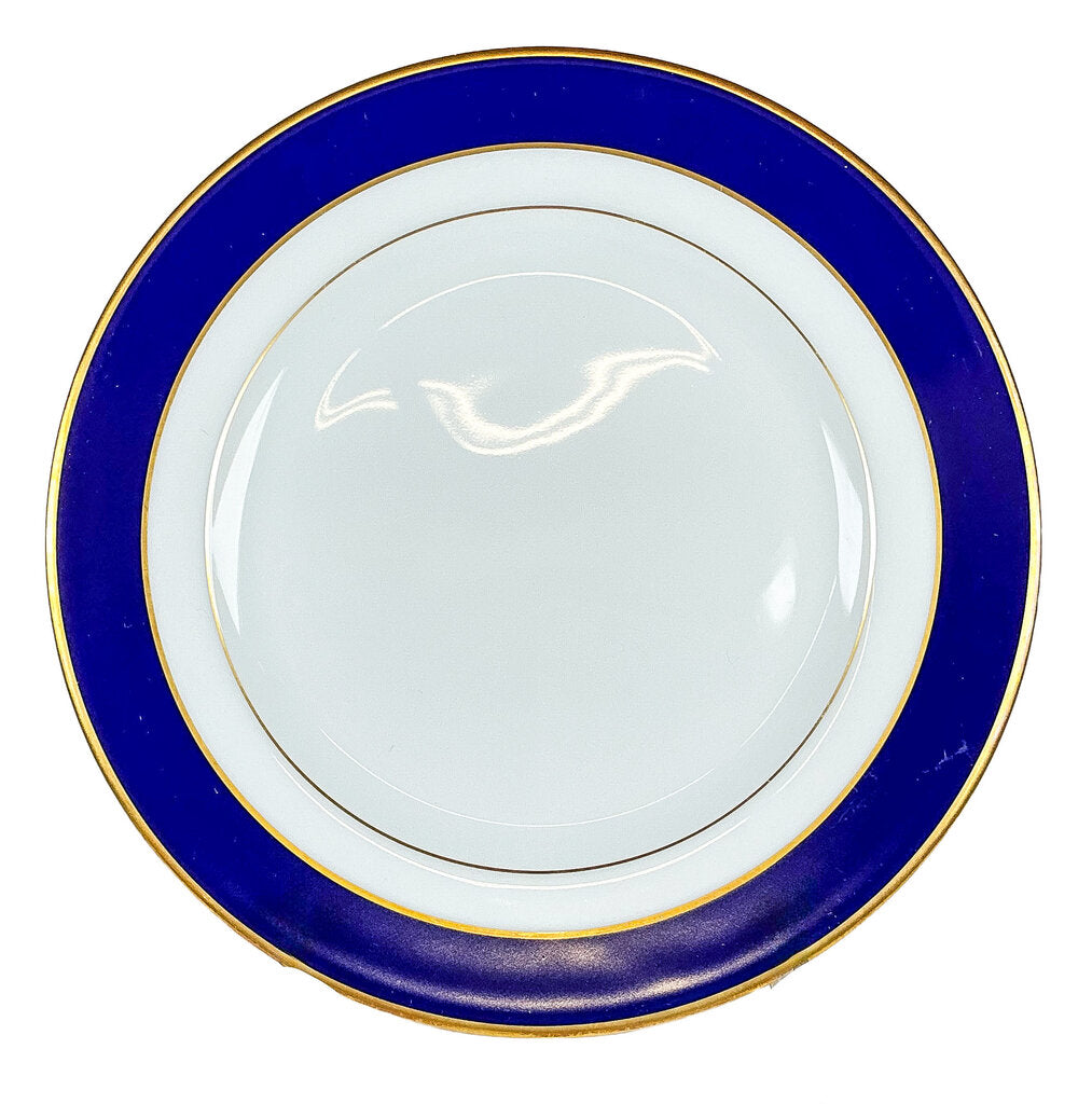 13p Limoges Turenne Cobalt Blue Salad Plates - Opportunity Shop DC