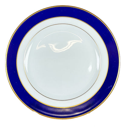 13p Limoges Turenne Cobalt Blue Salad Plates - Opportunity Shop DC