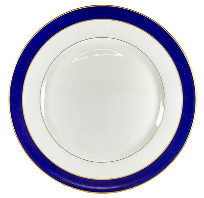 12p Limoges Turenne Cobalt Blue Dinner Plates - Opportunity Shop DC