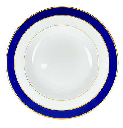 3p Limoges Turenne Cobalt Blue Lg Rimmed Soup Bowls - Opportunity Shop DC