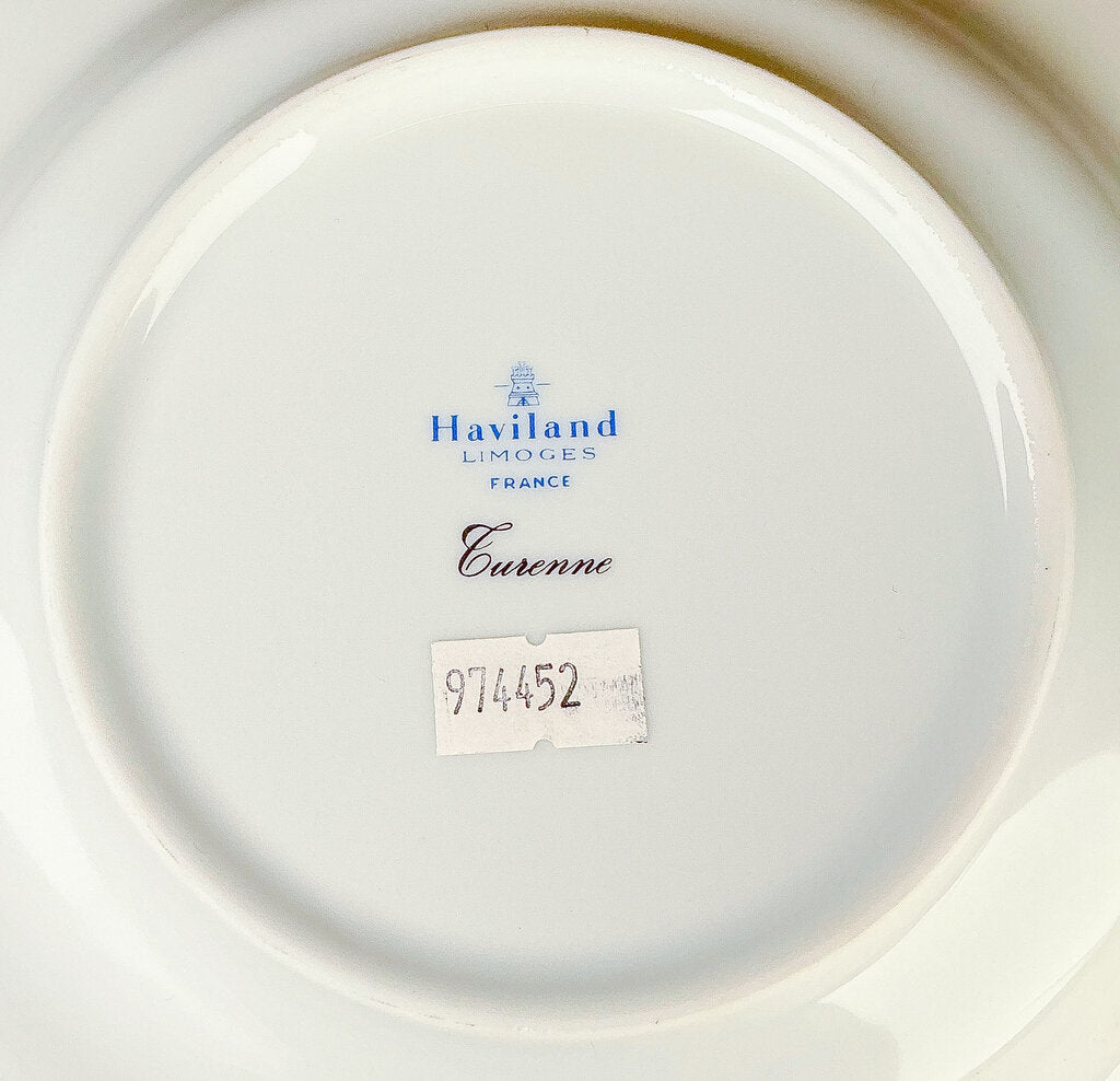 3p Limoges Turenne Cobalt Blue Lg Rimmed Soup Bowls - Opportunity Shop DC