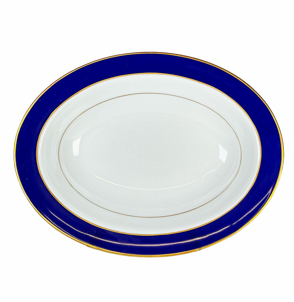 Limoges Turenne Cobalt Blue Vegetable Dish - Opportunity Shop DC