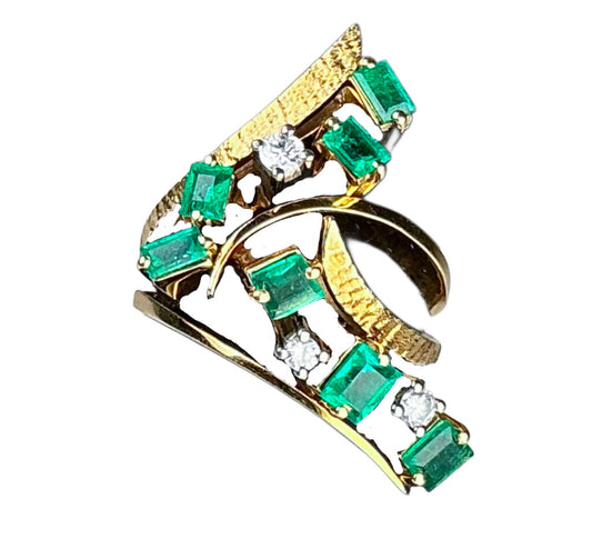 18K YG Emerald & Diamond Ring - Opportunity Shop DC